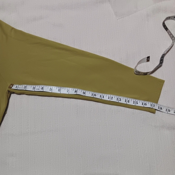 3X25 Soft Surroundings Tunic 2X Chartreuse Lime Green Long Sl Pocket Top Bamboo - Picture 7 of 11